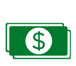 Savings icon hover - Green money